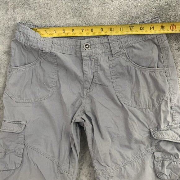 Kuhl ShortsWomens 8 Gray Kontra Capri Hiking Convertible Roll Up 6120 Gorpcore - Picture 5 of 12